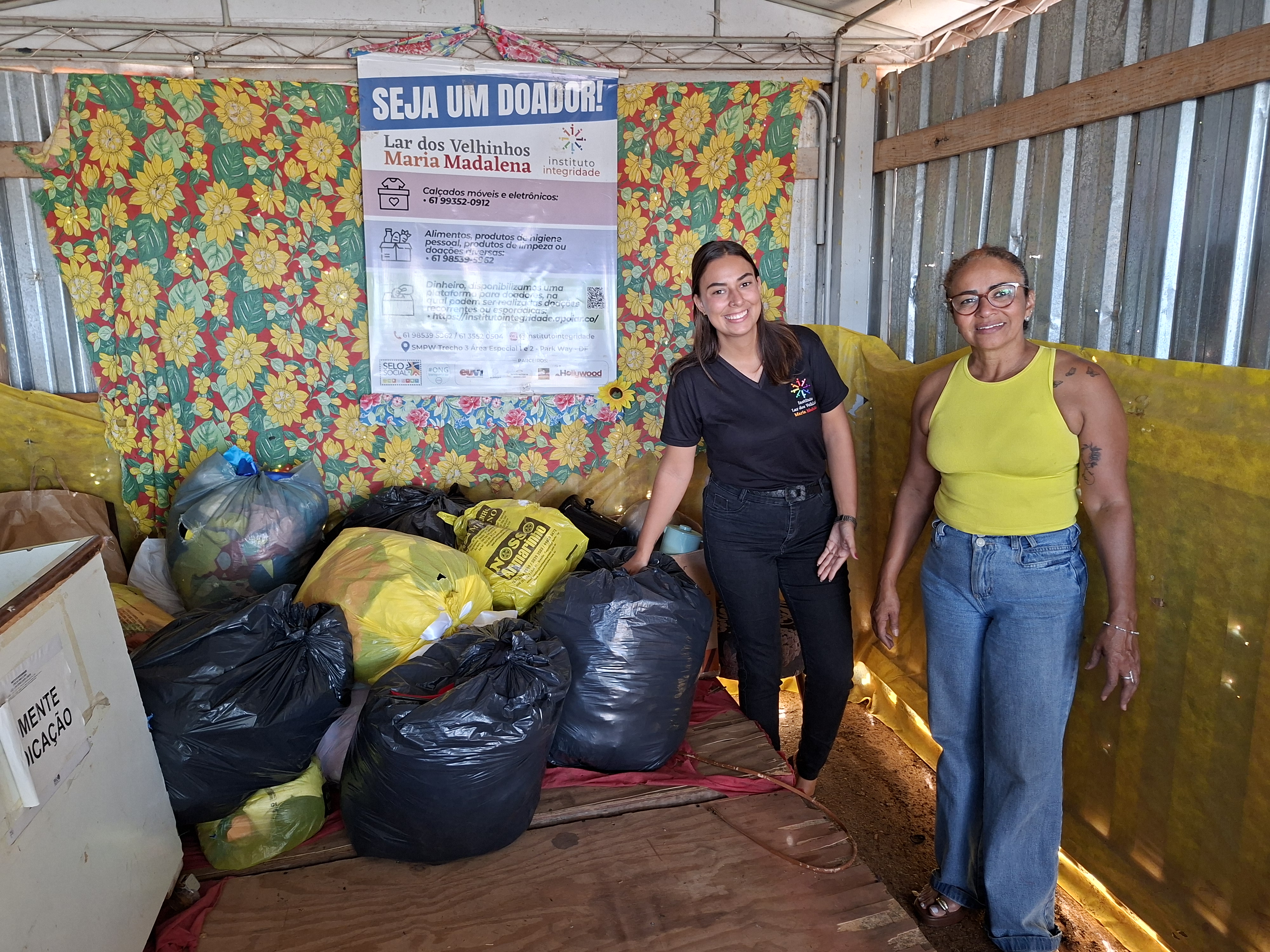 Doação de retalho para lar dos velhinhos